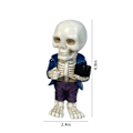 Miniatyrbillede 3 af 5: Halloween Skelet-Dukke Ornament Hjem Kontor Harpiks Håndværk Opret Dekoration Gave OrnamentC
