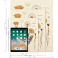 Miniatyrbild 4 av 5: 3-pack Blomstervävväggbonad - Vildblomsplantväxtblommig väv Identifieringsreferenskarta Liten väv för sovrum vardagsrum (väv