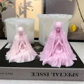 Miniatyrbilde 3 av 5: B3d Kvinne Statue Lys Silisikongform for DIY Håndlaget SjokoladepyntB