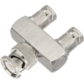 Miniatyrbilde 3 av 5: Splitteradapter 2-pak BNC Hane til Dobbel BNC Hunn Tee Type 3-veis Audio RF Koaksial Kontakt
