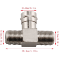 Miniatyrbillede 2 af 5: 2-pak Zink Legering Han til Dobbelt Hun 3-vejs Splitter Adapter Han til 2 Hun Koaksialkabel Stik F-Type Stik
