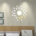 Pikkukuva 5 / 5: Auringonkukka Peiliseinätarra Deko, Pyöreä Akryyli DIY Itseliimautuva Seinätaide Tarrat Miroir Mural Koti Koristeet Olohuoneelle