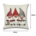 Miniatyrbillede 5 af 5: 4 stk. 45x45cm Pudebetræk Julepynt Dekorative Sofa Pudebetræk Bomuld Linned Pude Kvadratisk Pudebetræk Til Sofa, Sofa, Seng Og Bilstil 1