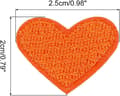 Miniatyrbilde 2 av 6: Hjerteformede strykemerker oransje 30-pakning 2,5 cm x 2 size_name 4mm x 35mm x 40mm