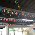 Miniatyrbillede 2 af 5: 6 stk. Verdensflag Bunting Polyester Flagger International Bunting Banner Pynt 500X21CM