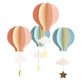 Miniatyrbillede 1 af 3: 4 stk. Loftdekorationer 3D Papir Luftballon Ornamenter Luftballon Dekorationer Hængende Varm