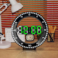 Miniatyrbild 2 av 2: 10 Tums Digital Smart Hoppande Väggklocka, Tyst Väggklocka, Klocka för Vardagsrum och Sovrum Utan Tickande