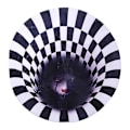 Miniatyrbillede 5 af 5: 3D Illusion Halloween Dørmatte Rund Bundløs Hul Eddy Antislip Arealægge Style 3