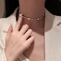 Pikkukuva 1 / 5: Bohemian Butterfly Choker -kaulakoru Timanttikoristeinen Käärmeluu Ketjukaulakoru Hyönteinen Boho Prom Party Festival Asusteet