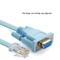 Miniatyrbillede 3 af 5: Blå 1,8m DB 9-polet RS232 Seriell til RJ45 Cat5 Ethernet Adapter LAN Konsol Kabel Blå