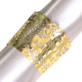 Miniatyrbillede 1 af 5: Reflekterende guld 100 stk. Serviettholder Hulblonder Papirringe Runde Feriefest Borddekorationer Reflekterende guld