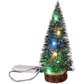 Miniatyrbilde 1 av 5: Julepynt Skrivebordsdekorasjon Med Led-lys Mini Juletre Kunstig Bordplate Julepynt Fest Romdekor (15cm)grønn1stk