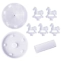 Miniatyrbillede 1 af 2: Clay Crafts Krystal Resin Karrusel Resinforme Epoxy Silikonstøbeform Epoxy Resin Karruselforme Hvid 1.6X8.X48.4CM