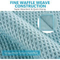 Miniatyrbilde 3 av 5: Vevde håndklær, 30x30cm Mikrofiber Waffle Vevde Tørkehåndklær For Bilinteriør, Hjemmekjøkken, Universelle Striefrie Mikrofiber Rengjøringskluter (5stk Li