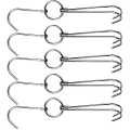 Miniatyrbilde 2 av 3: 5 stk. Krok for bacon, skinke, slakterkrok, fjærfe, stekhenger, stek and-kroker, kyllingstekerkroker
