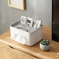 Miniatyrbillede 2 af 5: Vævæskeskrin, Vævæskeskrin Multifunktionel Natbord Organizer, Rektangulær Vævæskeskrin, Papirhåndklædeholder, Velegnet til Lejlighed
