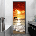 Pikkukuva 1 / 3: StyleP 95x215cm 3D Ovikelmu Viinikellari Kuva Tapetit Trompe l'oeil Seinätarrat PVC Vedenkestävä Tapetit Makuuhuoneen Kylpyhuoneen Keittiön Ovi Tarrat