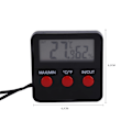Miniatyrbild 5 av 5: Reptiltermometer och Luftfuktighetsmätare Reptilterrarium Termometer Hygrometer med Prober Inomhus Utomhus Digitalt Husdjur
