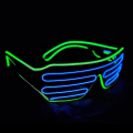 Pikkukuva 3 / 5: Lasit Blink Led Aurinkolasit Valoavat 80-luvun Vaatteet, Edm, Juhlat Rb03 (Vaaleanvihreä-sininen) (1kpl)