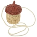 Pikkukuva 2 / 3: Sivulaukku Naiset Ristiriimu Uutuus Ristiriimu Laukku Lapset Rattan Laukku Kasvi Muotoinen Lompakko Ristiriimu Kori B Assorted Color 10X10X7CM