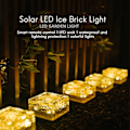 Pikkukuva 3 / 3: LED-aurinkoenergialla toimivat jääpalan muotoiset neliövalot, väri vaihtuu, ulkokäyttöön, tiililamput, yhteensopiva puutarhan, pihan, polun, terassin ja portaiden kanssa