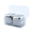 Miniatyrbillede 2 af 3: 1 stk. 304 Kvadratisk Rustfrit Stål Isvin Sten Kaffe Bar Tilbehør Køleskab Organizer Bins Frid