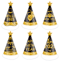 Miniatyrbillede 1 af 5: 12 stk. Happy New Year-hatte til nytårsdekorationer 2025, NYE-fest hatte er robuste nok og kræver minimal DIY