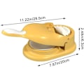 Miniatyrbild 4 av 5: Gul 2-i-1 Dumplingtillverkare Dumplingform Manuell Dumplingomslagspress Dumplingtillverkare Hushållsmatlagningsverktyg