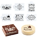 Miniatyrbillede 2 af 5: Happy Pattern Kage Skabelon Bage Dør Embossing DørStyle 3
