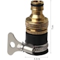 Miniatyrbillede 3 af 5: Rund Vandhaneforbindelse, Messing Slangeforbindelser med Diameter 1/2'' til 3/4'' Universal Adapter til Vandhane Vandingslange