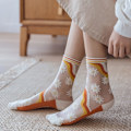 Miniatyrbillede 5 af 5: 5 Par Strømper til Kvinder, Sommer Transparent Tynd Mesh Blonder Elastisk Jacquard Krystal Glas Strømper