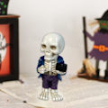 Miniatyrbillede 5 af 5: Halloween Skelet-Dukke Ornament Hjem Kontor Harpiks Håndværk Opret Dekoration Gave OrnamentC