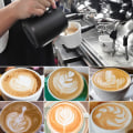 Miniatyrbillede 4 af 4: 350ml Sort Rustfrit Stål Mælkekande Metal Barista Skumning Kande med Målemærke Frihåndsskummere Kop Mælk Kaffe Kande til