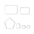 Miniatyrbild 1 av 5: Plastisk Jul Pepparkakshus Cookie Cutter Set 3d Mini
