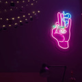 Miniatyrbilde 4 av 4: Håndøye Neon Skilt Ondt Øye Hånd Neon Lys Rosa Blå Led Neon Skilt for Veggdekor Neon Skilt USB Neon Lys Skilt for Soverom Spillrom Hjem Bar Pu