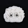Miniatyrbilde 5 av 5: Kunstig edderkoppnett Halloween-dekorasjon Skummel fest scene rekvisitt Strekk edderkoppnett Svart