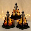 Miniatyrbillede 2 af 5: Græskar Halloween LED Lys Tote Taske Natlys Græskar Hexe Kranium LED Lys Ornament Græskar