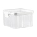 Miniatyrbillede 1 af 4: Plastikbeholder til opbevaring af mad, mini firkantet, transparent, med lufttæt låg