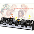Miniatyrbillede 2 af 5: Sort 61-tangenters elektrisk keyboard klaver elektronisk digitalt klaver pædagogisk musikinstrument bærbar klaver keyboard undervisning