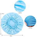 Miniatyrbild 2 av 3: Mjuk Satin Bonnet Siden Bonnet Hårinpackning för Sovhatt med Bred Elastisk Band Natt Sovhatt Bonnets Hårtäckning Enkelt Lager