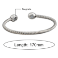 Miniatyrbilde 5 av 5: Wow Sølv Magnetisk Kobberarmbånd - Terapi for Artritt Smertelindring Armring