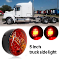 Miniatyrbillede 2 af 5: 2x 5 tommer LED runde hamburger baglygter LED trailer baglygte