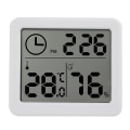 Miniatyrbillede 1 af 5: 3,2 tommer Digital Temperatur- og Luftfugtighedsmåler Ur Soveværelse Hygrometer Hvid