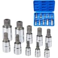 10 x M4 - M18 Triple Square Spline Socket Set + Storage Case