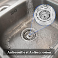 Miniatyrbilde 3 av 3: 2 stk. Vaskesil/Vaskeavløpsstopper Vaskhull Sil Vaskerom/Bad Sil 84mm Diameter med Kuletipp, Rustfritt Stål