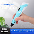 Miniatyrbillede 4 af 5: Blå malerpen Etui Kompatibelt med Holdere til 3D Print Filament Refill Pack og USB Kabel til 3D Print Pen