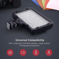 Miniatyrbillede 3 af 4: LED Fotolampe 176 LED med Variabel Intensitet, 3200 - 5600 K, 5 Farvefiltre, CRI 95+, Batteri med Oplader Inkluderet til Digitale Spejlreflekskameraer