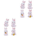Miniatyrbillede 3 af 3: 12 stk. Delikat Påskehare Kagepynt Kaninformet Kage Ornament 8 stkM