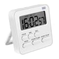 Kökstimer, Äggklocka med Klocka, Digital Timer Stoppur med LCD Högt Alarm för Matlagning, Bakning, S