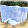 Miniatyrbillede 4 af 4: Myggestop, Bærbar Sengseng med Taske Stor Åbning Mesh Camping Sengetøj Have Insektssikret Net til Indendørs Udendørs Ferie Rejse